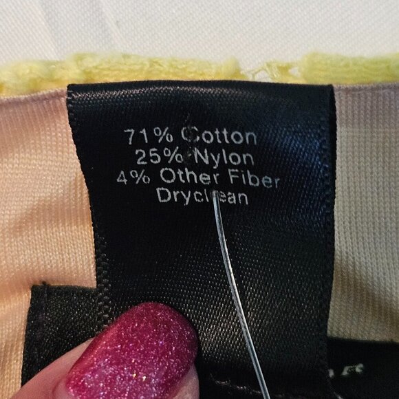 Ann Taylor Tank Top SMALL Lace Sleeveless Lined Shirt Yellow Scoop Neck  NWT - Picture 7 of 8